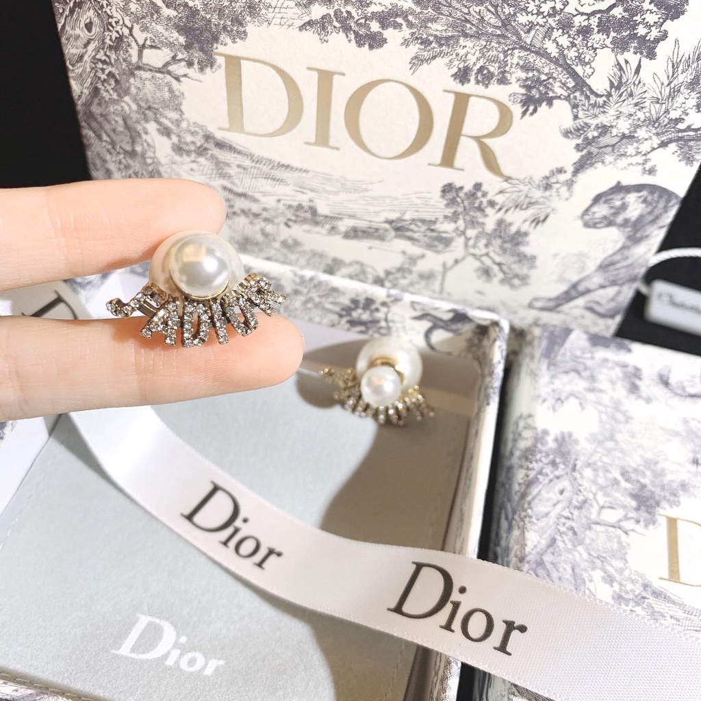 Khuyên Tai Dior Mạ Bạc 925 Kiểu Dáng Đơn Giản Sáng Tạo Thời Trang Cho Nữ