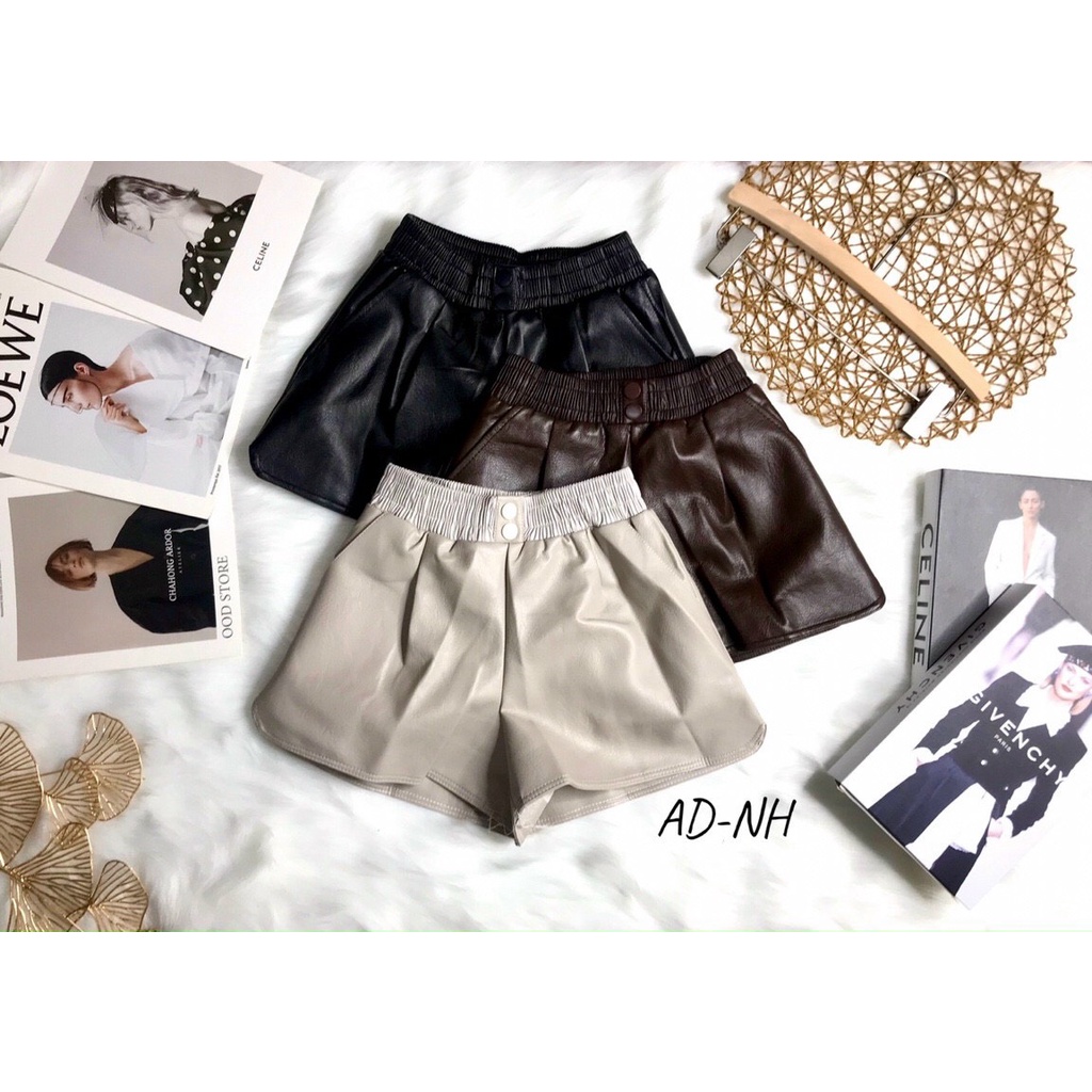 Quần short da cạp chun 2 cúc MS677 hàng loại 1
