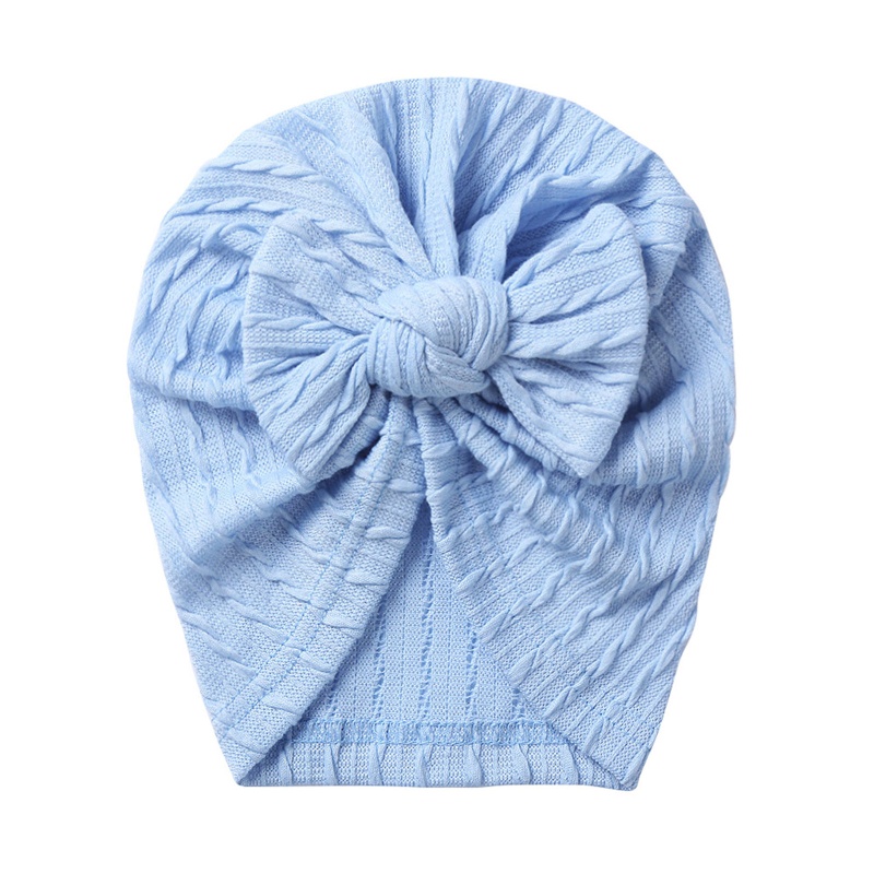 Mũ Beanie Dệt Kim Chất Liệu Cotton Mềm Màu Trơn Dễ Thương Cho Bé Sơ Sinh