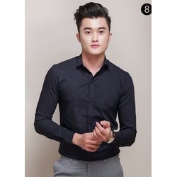 Áo sơ mi nam đen 💚𝗙𝗥𝗘𝗘𝗦𝗛𝗜𝗣💚 - Sơ mi đen đẹp, thanh lịch, sang trọng, dành cho công sở, đi tiệc, đi chơi