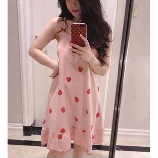 VÁY NGỦ HÌNH DÂU TÂY CHE MẮT NGỦXX