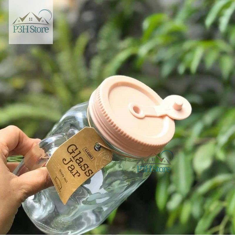 Ly thủy tinh nắp nhựa có tay cầm Lock&Lock Glass Jar dung tích 630ml LLG002 | BigBuy360 - bigbuy360.vn