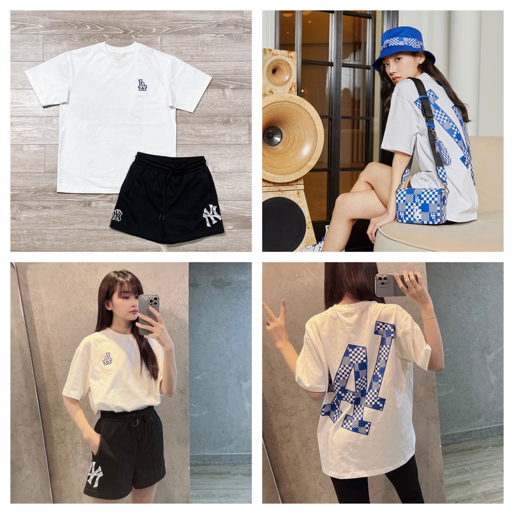 (Hàng xuất xịn) ÁO PHÔNG M/L/B CHECKERBOARD BACK LOGO SHORT SLEEVE T-SHIRT, 4 MÀU: ĐEN, TRẮNG, XANH, VÀNG full-tag-code