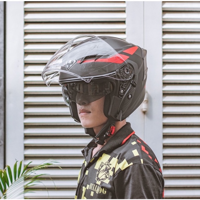 Mũ bảo hiểm 3/4 2 kính YOHE 878 Plus - Ngon bền rẻ - BIKER 176 - Mũ bảo hiểm & Dầu nhớt Vũng Tàu