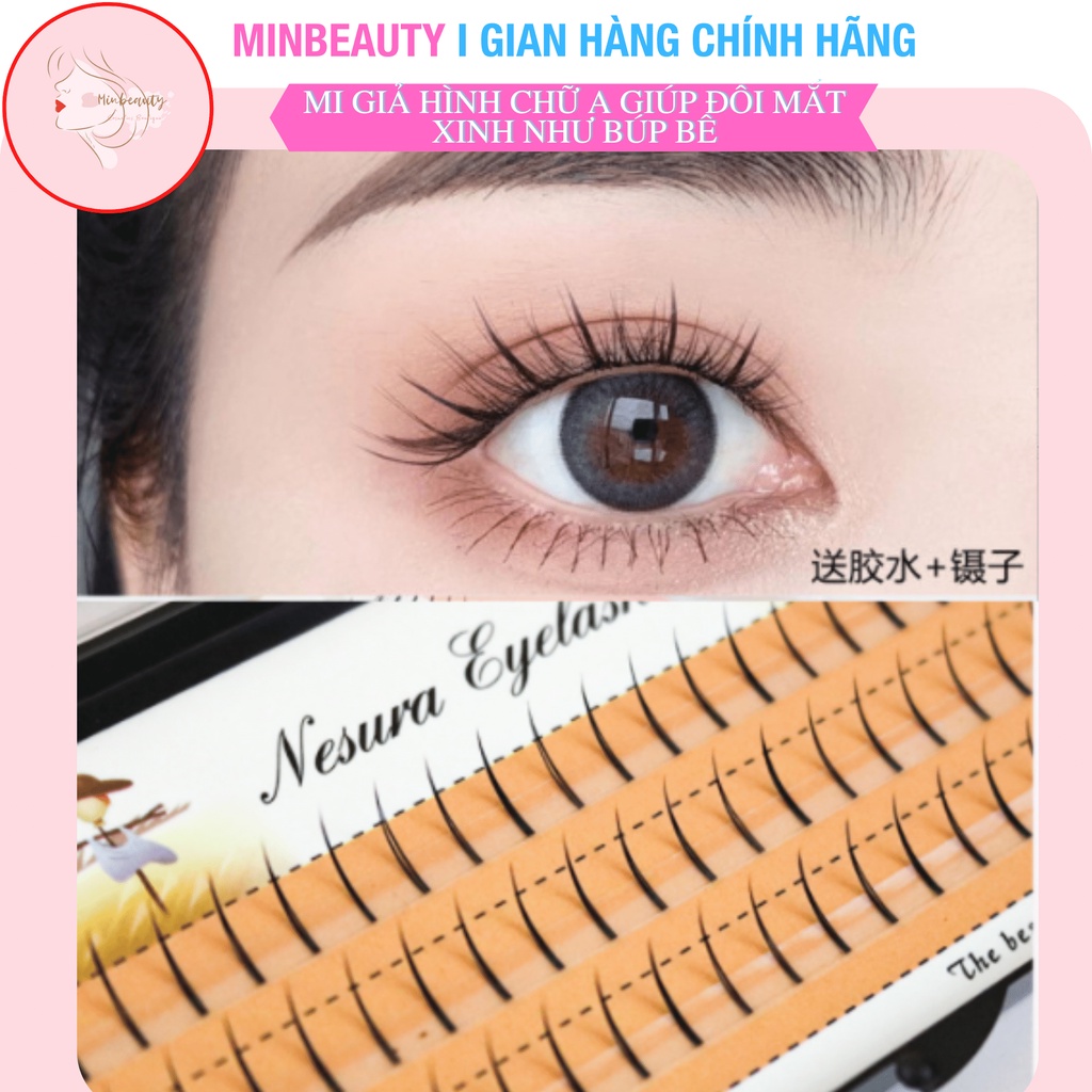 (TĂNG KEO) Mi giả hình chữ A giúp đôi mắt xinh như búp bê