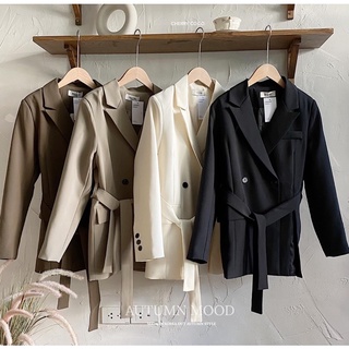 Áo blazer 2 cúc có dây thắt eo 0904 CHERRY COCO
