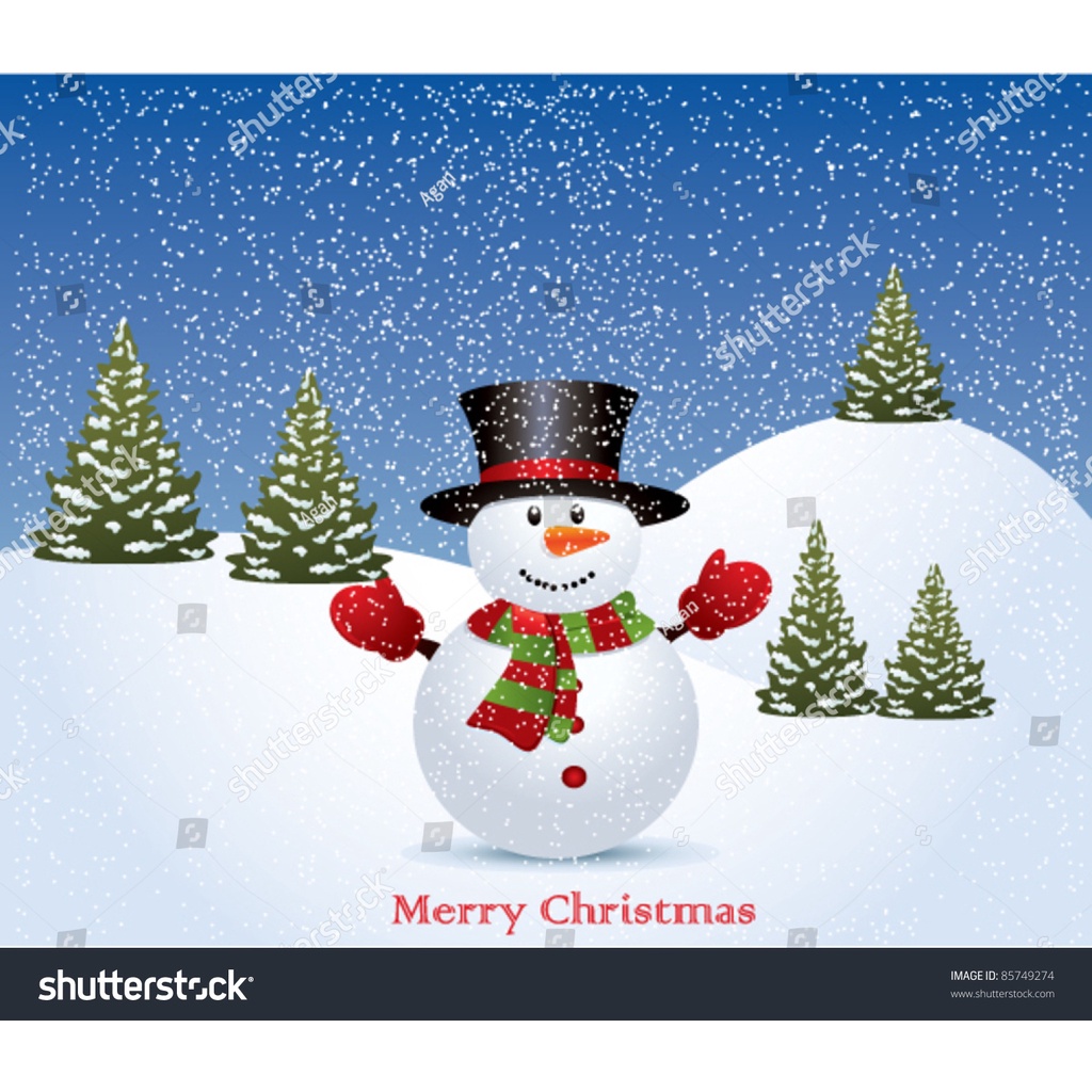 Tranh Dán Tường 3D Người Tuyết Tặng Keo Và Dụng Cụ Dán