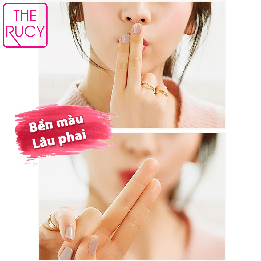 Son Matte bền màu The Rucy Blooming Lipstick 3.5g màu 6 Peach Coral