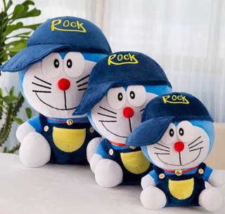 <THANH LÝ - Gấu bông DOREMON đội mũ Rock Size LỚN