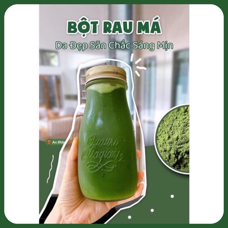 Bột rau má sấy lạnh nguyên chất [ SIÊU MỊN TÁCH GÂN 100% ] Thanh nhiệt, đẹp da, detox, hỗ trợ tiêu hoá Túi 100gr - 500gr