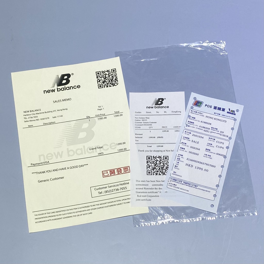 Bộ set Bill Thẻ ⚡ CHUẨN AUTH CHECK CODE ⚡ Hóa Đơn New Blance NB + đủ loại thương hiệu TANYA