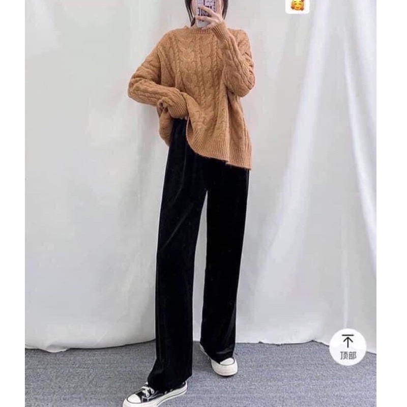 Quần thun ống suông