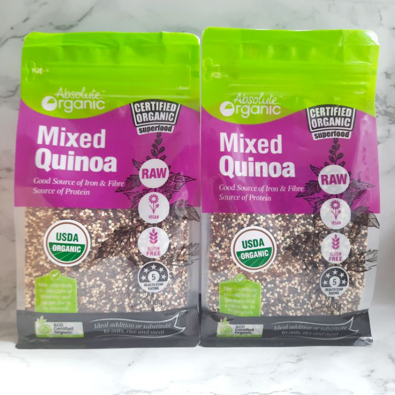 Hạt diêm mạch Quinoa Mix Absolute Organic, Úc, 400gram