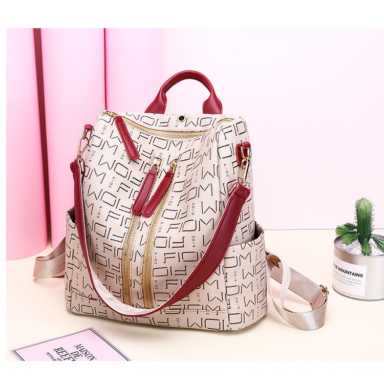 BALO nữ hoa văn 2 dây kéo lịch sự thời trang đa dụng 2 trong 1 🎒 🎒 🎒