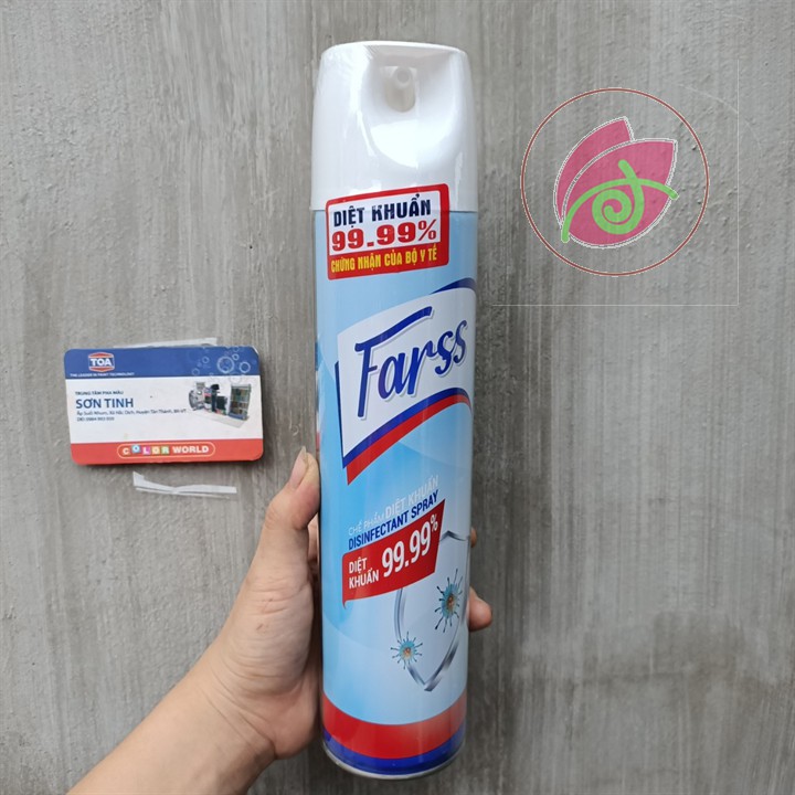 Xịt diệt khuẩn 99,99% Farss 600ml