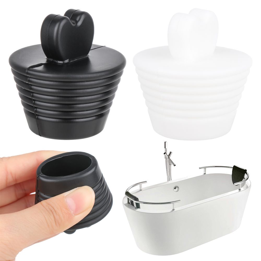 Nút Silicon Chặn Lỗ Thoát Nước Bồn Tắm/Bồn Rửa Chén Màu Đen Nhiều Màu Tiện Dụng Cho Phòng Tắm/Nhà Bếp