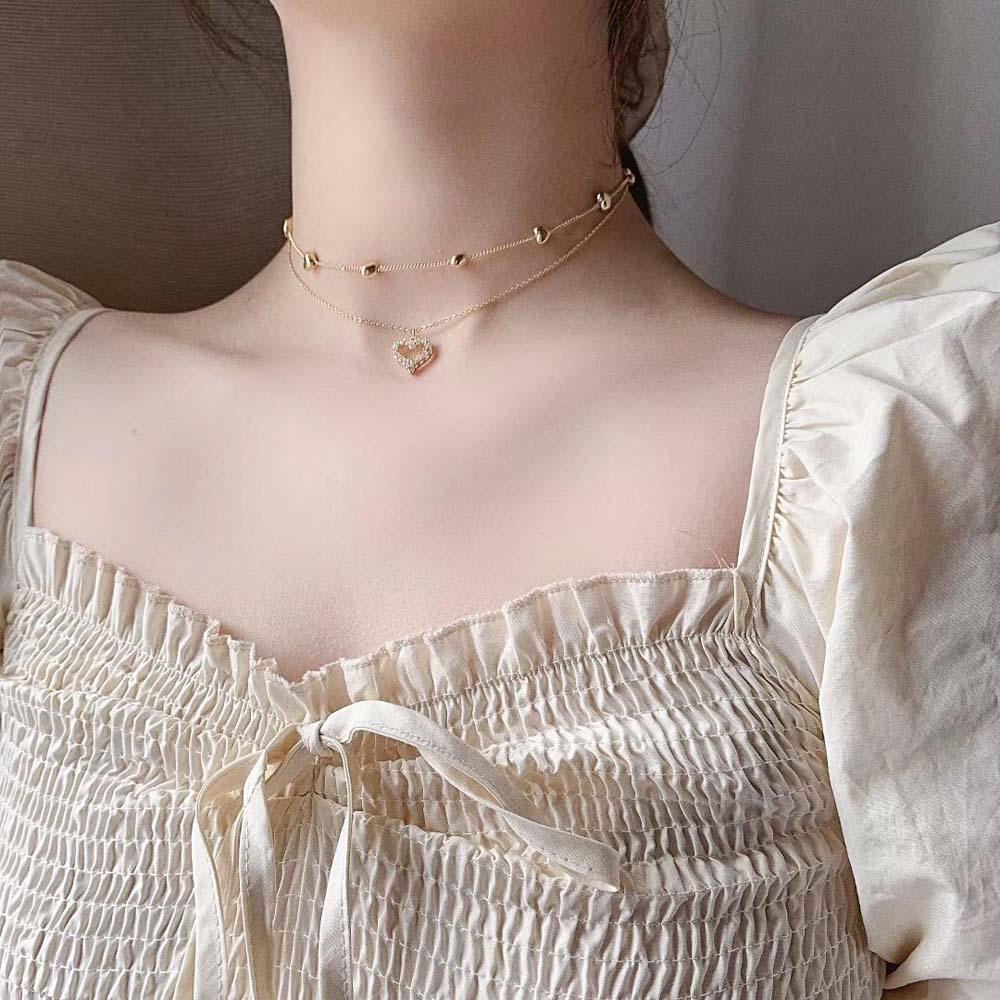 Vòng cổ Hai Lớp Thiết Kế Đơn Giản Thời Trang Dành Cho Nữ
