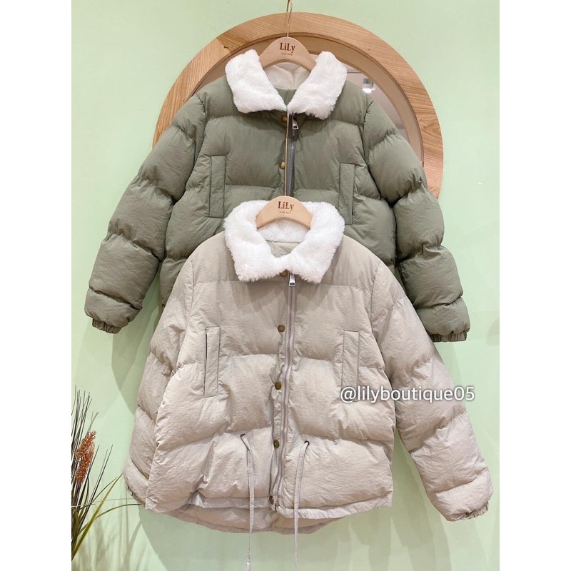 Áo phao cổ lông (ib chọn màu) | BigBuy360 - bigbuy360.vn