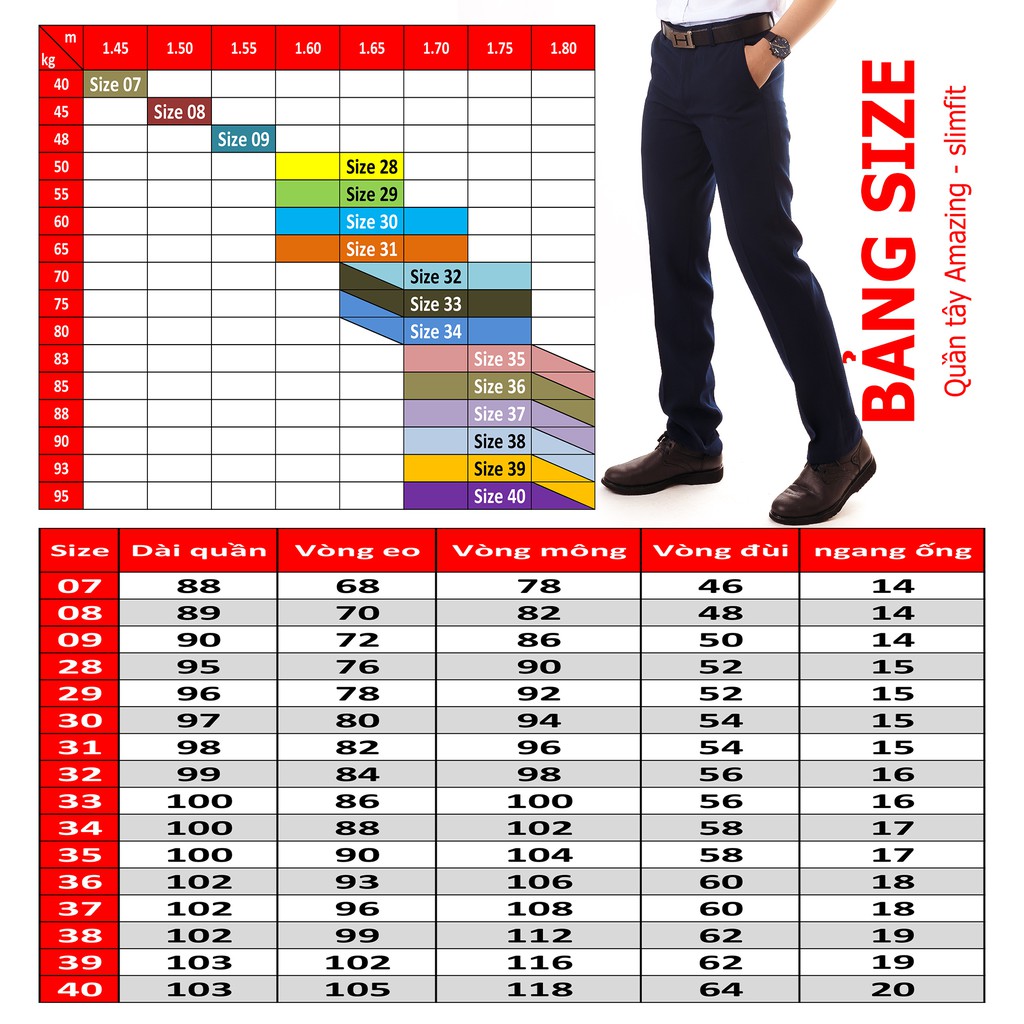 Quần tây âu Amazing form body Hàn Quốc, ống côn, chất liệu co giãn, đồng phục học sinh màu đen và xanh đen | BigBuy360 - bigbuy360.vn