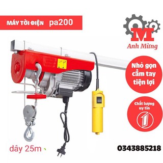 tời điện pa200 dây 25m nâng hạ linh hoạt