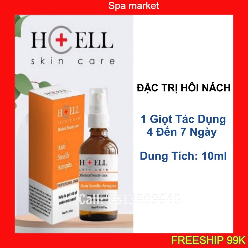 Serum ngăn ngừa hôi nách Hcell Skin Care 10ml [Dứt Điểm 100%] giảm tiết mồ hôi, an toàn