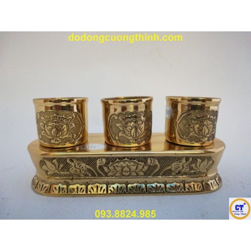 Bộ chung nước 3 ly lỗ thẳng bằng đồng - Cường Thịnh