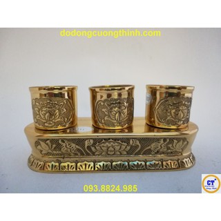 Bộ chung nước 3 ly lỗ thẳng bằng đồng - Cường Thịnh