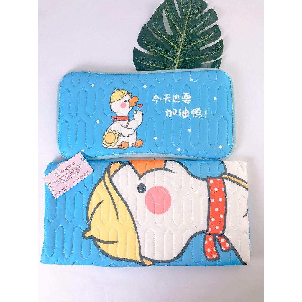 Chiếu Điều Hoà Cao Su Non Tencel 5D Mini Kèm Gối Cho Bé Babibu - CDHT