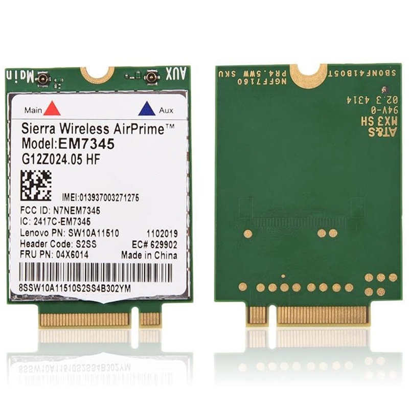 Mô Đun Thẻ Mạng EM7345 4G LTE WWAN Chuyên Dụng Cho Thinkpad X250 X1C W550 T450 X240 T440