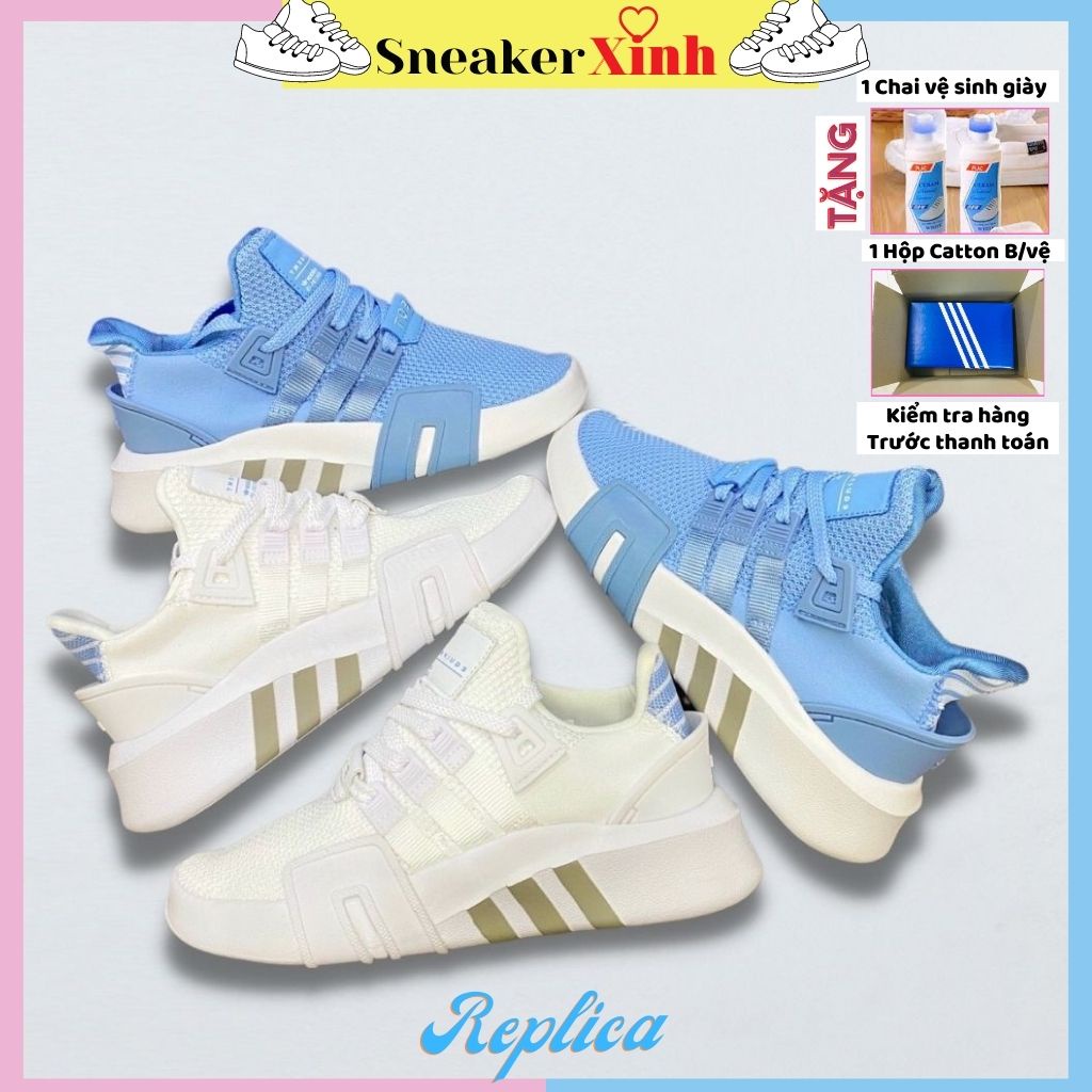 Giày thể thao đế cao EQT trắng xanh, giày adidas eqt độn đế đi học đi chơi giá rẻ SneakerXinh Store AD49