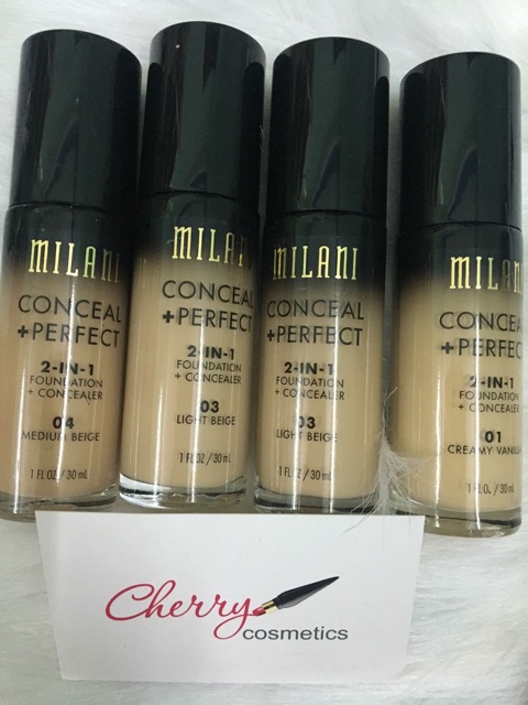 Kem nền +che khuyết điểm MILANI Conceal Perfect