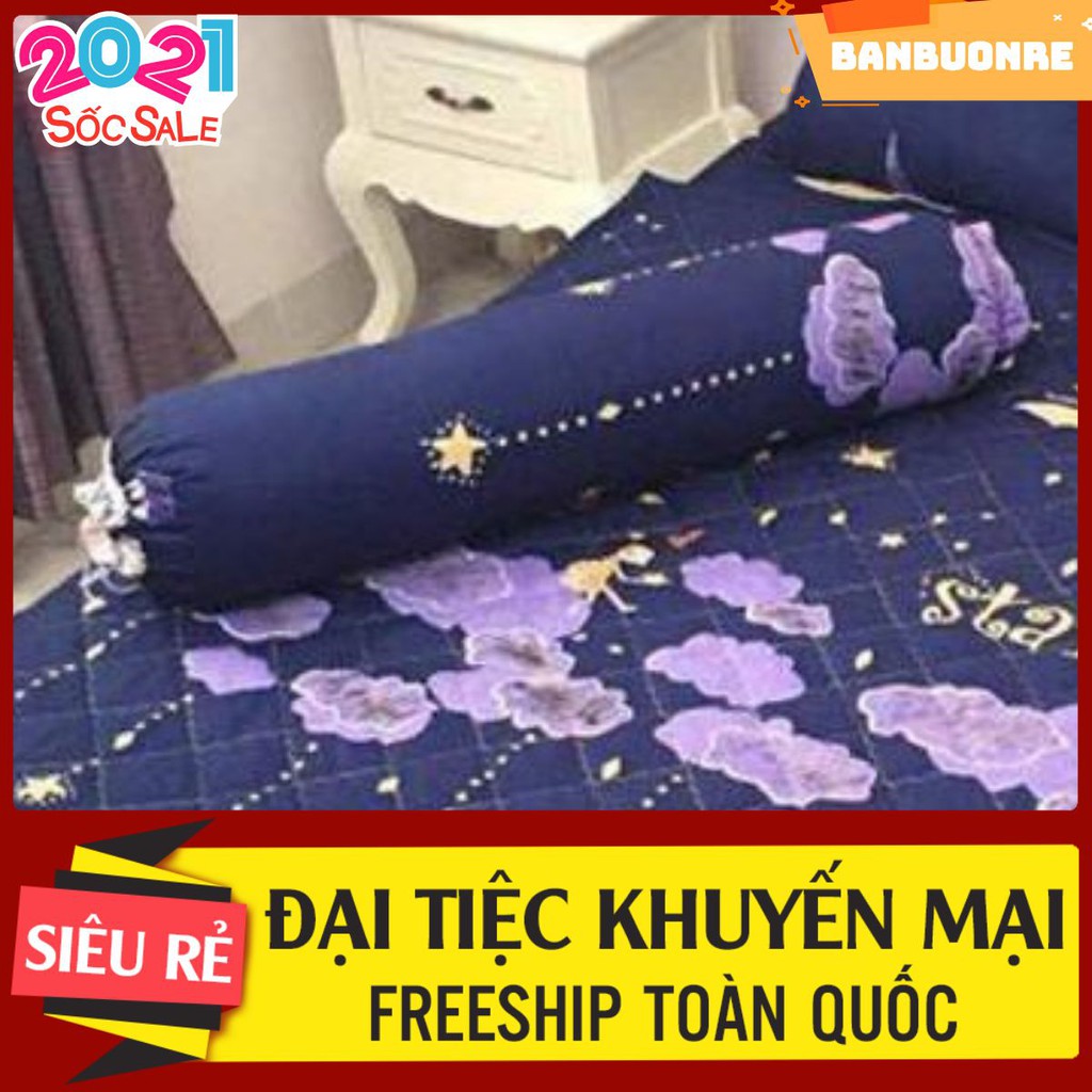 Free ship 99k Vỏ gối ôm cotton poly mẫu sao rơi