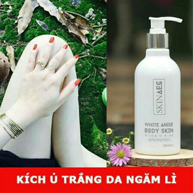 Sữa tắm trắng than hoạt tính SKINAEC