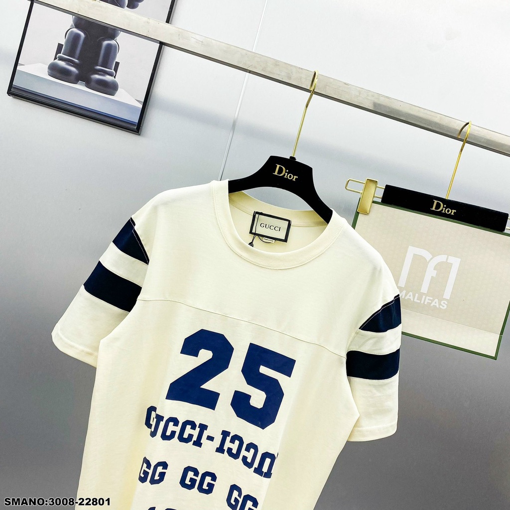 Áo Phông Nam Viền Tay 1921 GC Màu Be Mát Mịn - Áo Thun Nam GC In Chữ Cao Cấp