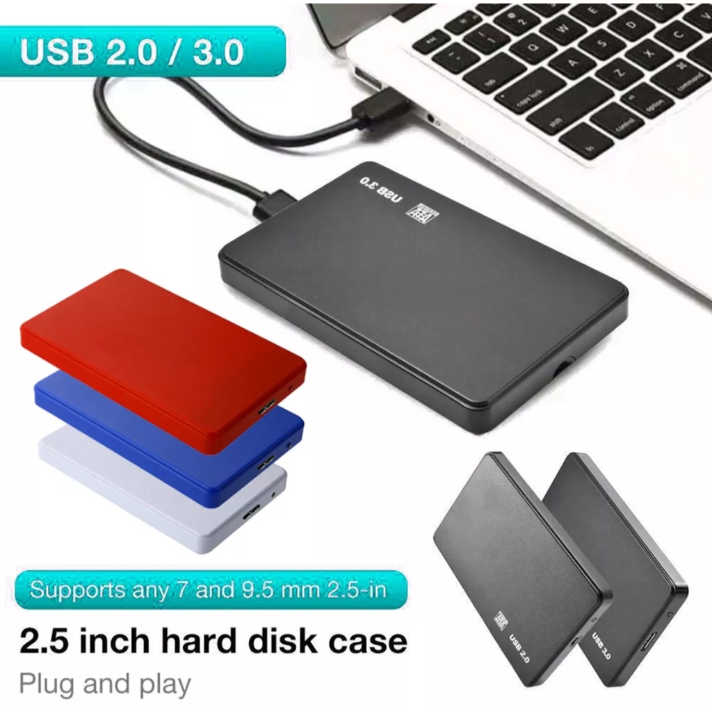 Box ổ cứng 3.0 dùng cho ổ SSD, HDD 2.5 inch, có đèn báo - Hộp đựng ổ cứng 2.5 inch tốc độ 3.0