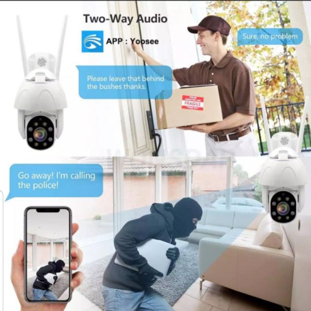CAMERA YOOSEE PTZ ngoài trời xoay 360 độ-Full HD 1080- ban đêm có màu- hình ảnh sắc nét-chạy thẻ nhớ-bắt wifi- ghi âm | BigBuy360 - bigbuy360.vn
