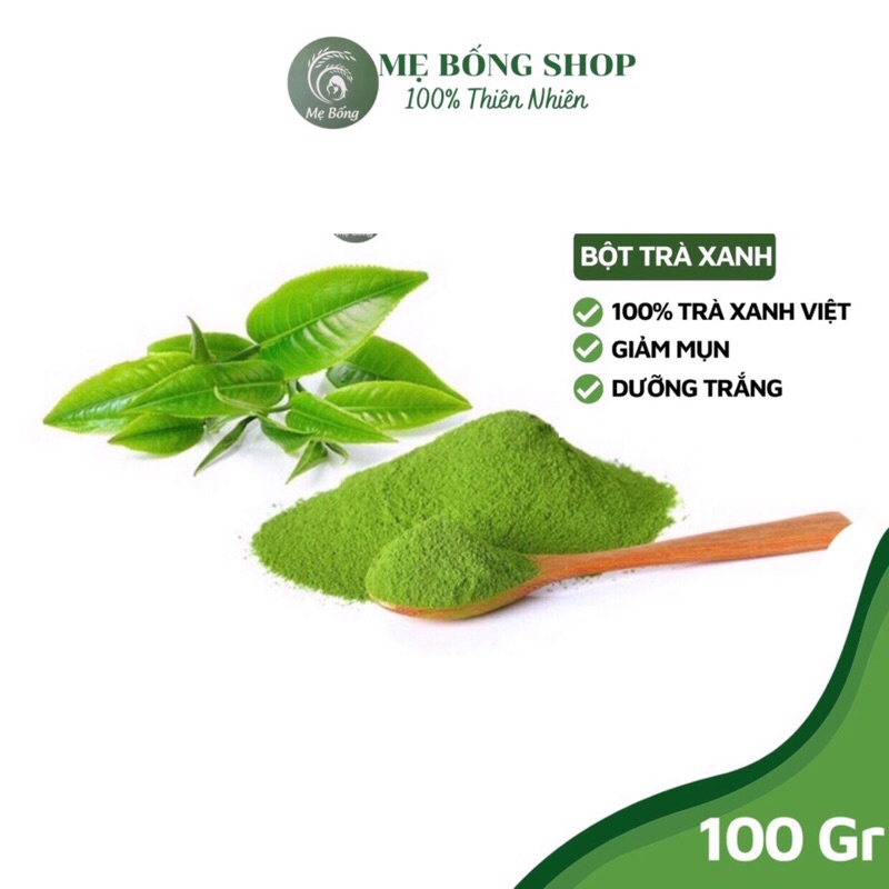 Bột trà xanh thái nguyên 100g đắp mặt sáng da