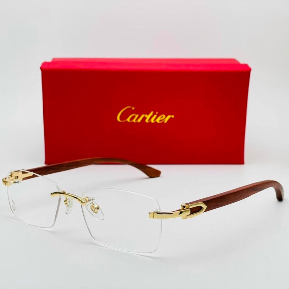 Kính Không Gọng  Càng Gỗ, Mắt kính chống tia UV, Bảo hành 12 tháng - donghokinhmat168