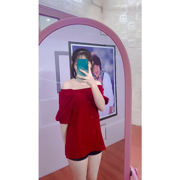 Áo kiểu tay ngắn cổ vuông phong cách Hàn Quốc thời trang cho nữ mã L20 Kingstyle shop