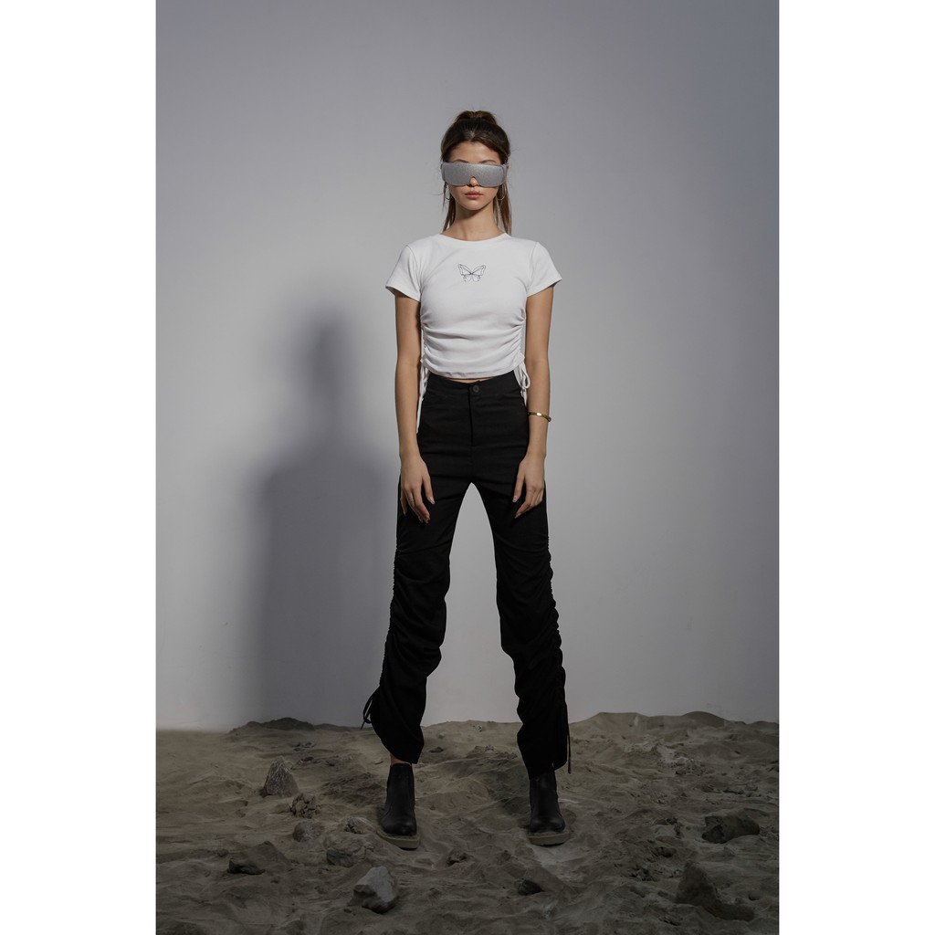 Là min - Quần Thun Rút Dây Ruched Sides Pants
