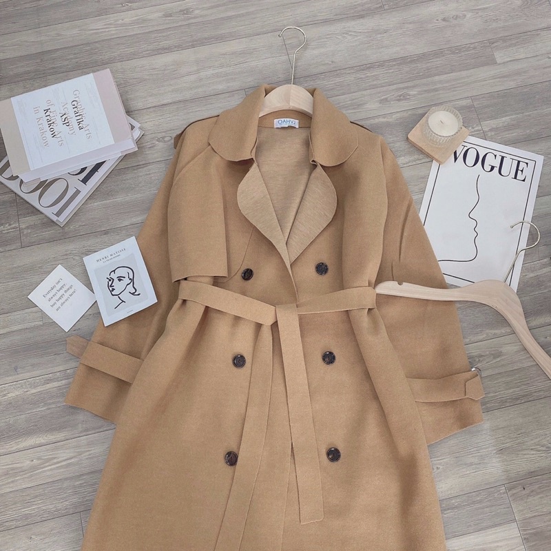 Áo mangto dạ dáng dài chất da len siêu dày dặn ( hàng chuẩn ảnh ) | BigBuy360 - bigbuy360.vn