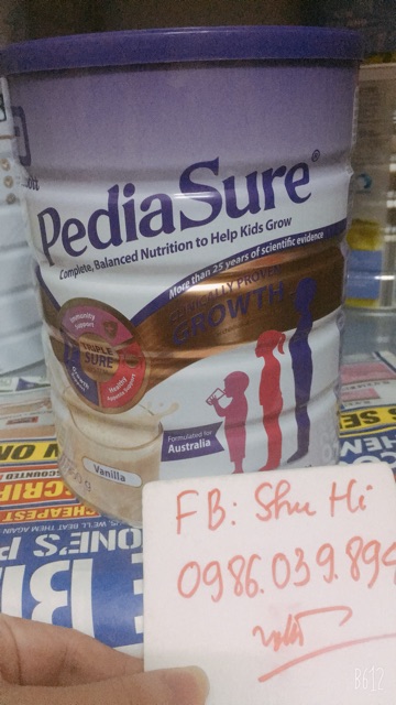 Sữa PediaSure ( Pedia Sure) nắp tím Nội địa Úc 850G