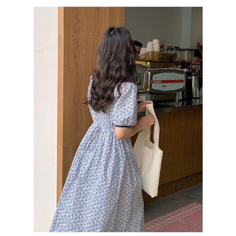 Đầm Hoa Cổ Búp Bê Thiết Kế Mới Thời Trang Mùa Hè Theo Phong Cách Pháp Cho Nữ