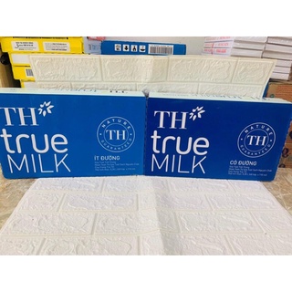 Sữa Tươi TH True Milk 48 hộp x 110ml Ít Đường Có Đường