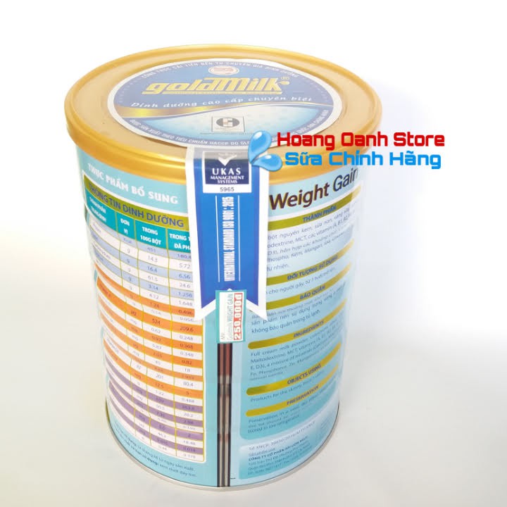 Sữa Người Gầy - Sữa Tăng Cân dành cho ngừời gầy - Sữa TĂNG CÂN Goldmilk 900g | BigBuy360 - bigbuy360.vn