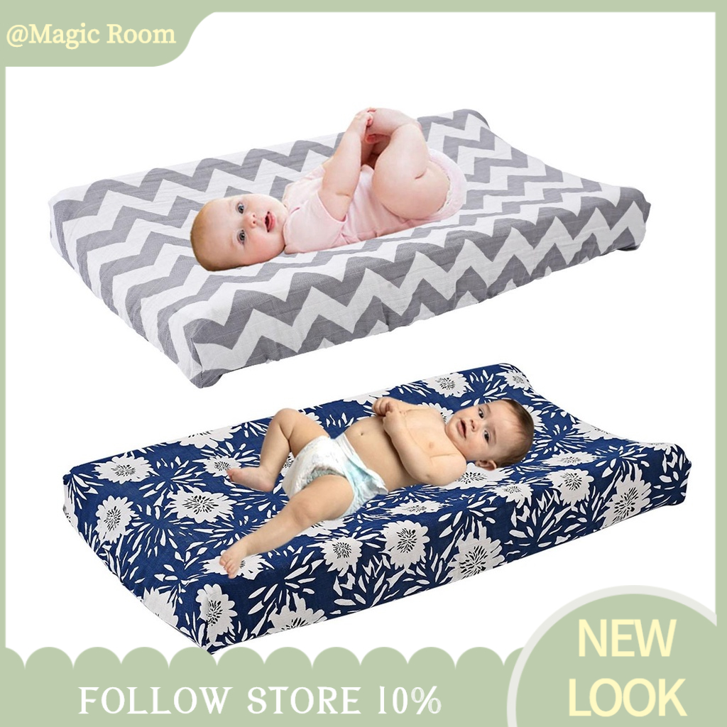 Babyfair 2 chiếc Nôi cũi trẻ em Tấm cotton Sợi có thể tháo rời In được trang bị Nệm để thay thế tiêu chuẩn cho mới biết đi