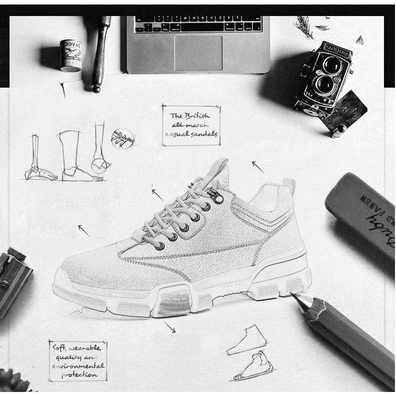 Giày Martin Nam Cổ Thấp Siêu Chất Màu Full Đen BCT002