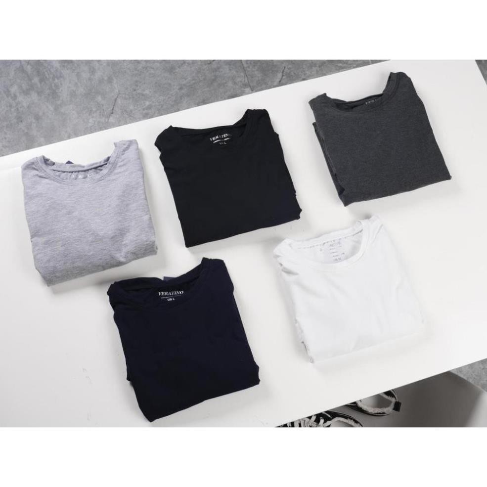 Áo thun tay dài nam giữ nhiệt Veratino cổ tròn chất cotton co giãn, thấm hút tốt mặc thu đông | BigBuy360 - bigbuy360.vn