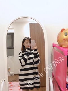 Áo len kẻ Zara Knit