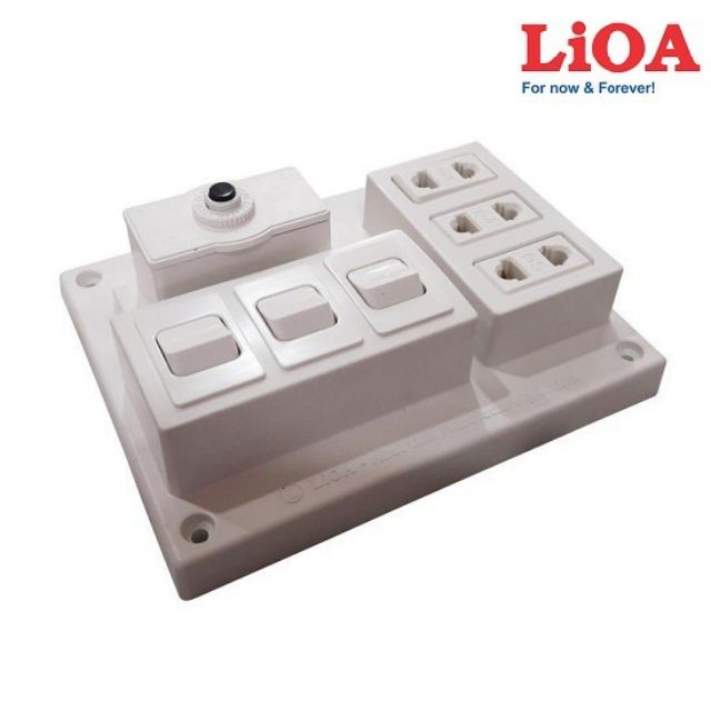 BẢNG ĐIỆN NỔI LIOA B-CB15A3C 15A CÓ CB ( 3 Ổ CẮM + 3 CÔNG TẮC 1 CHIỀU )